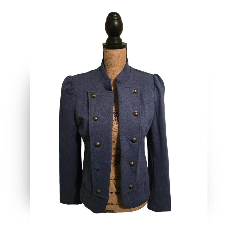 Tommy Hilfiger casual blazer, military band jacket, cute women's jacket